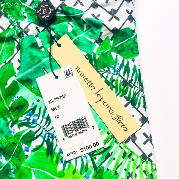 Nanette Lepore Swim NWT Palm Patchwork Bikini 12 - Picture 15 of 16
